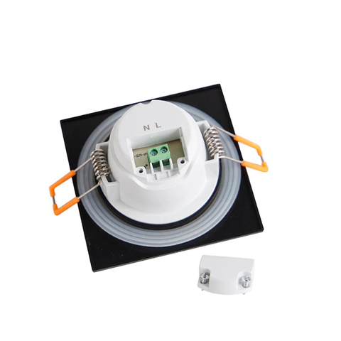 QAZQA Simply Inbouwspot - 9x9cm - incl. LED - 3 staps dimbaar - IP44 - vierkant - mat zwart SW1187215
