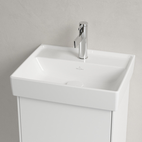 Villeroy & Boch Collaro fontein - 45x37cm - zonder overloop - 1 kraangat CeramicPlus - White Alpine (glans wit) SW358369
