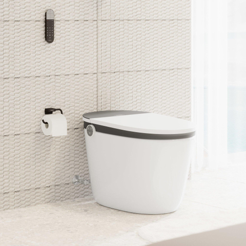 Hansgrohe AddStoris Q closetrolhouder - zonder klep - mat zwart SW651197