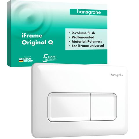 Hansgrohe IFrame Original Q Drukplaatvoor - dualflush - wit SW1406573