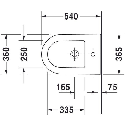 Duravit Darling New Wandbidet - 54x36cm - glans wit SW54075