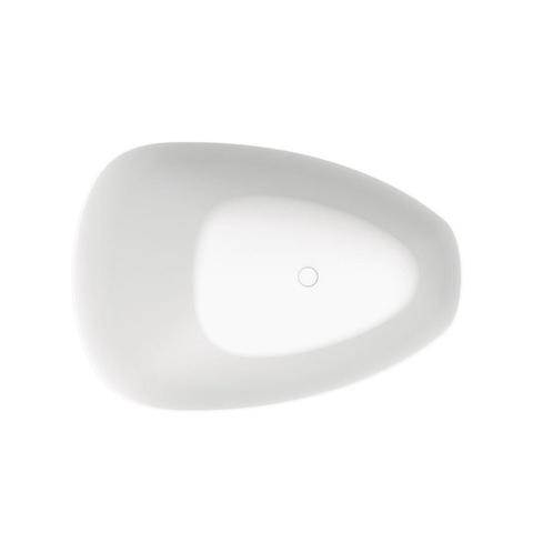 Riho Toledo Baignoire autoportante - 158x110x62cm - forme galet - solid surface - blanc mat SW416719