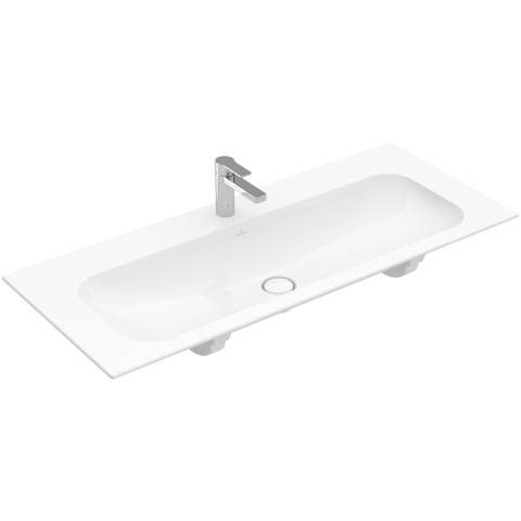 Villeroy & Boch Finion Lavabo à poser sur meuble - 1200 x 500 x 160 mm - Blanc Alpin CeramicPlus - avec trop-plein dissimulé - non poli SW106538