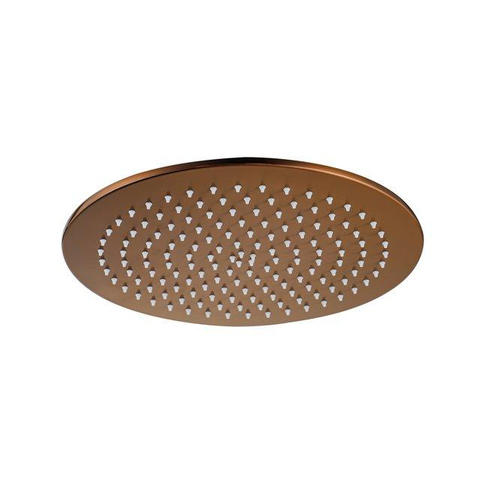Fortifura Nebbio Ensemble de douche pluie - robinet encastré - corps encastré - barre coulissante - flexible de douche métal - douchette à main barre - bras mural 35cm - tête de douche ronde - cuivre brossé PVD (cuivre) SW1237978