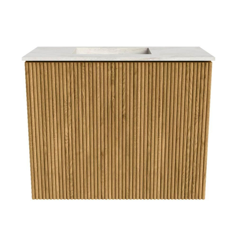 Mondiaz JOYA-DLUX 50cm toiletmeubel - kleur Oak - Wastafel FAYE positie Links Zonder kraangat kleur Ostra. SW1422179