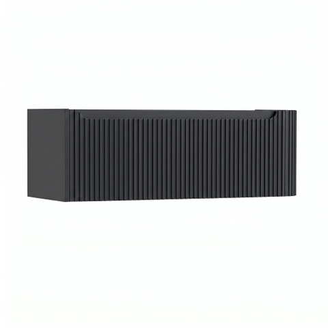 H&R Badmeubelen Juice Wastafelonderkast - 120x45x40cm - rechterhoek afgerond - 3D-front - 1 lade - geïntegreerde greep - dark blue SW1259827
