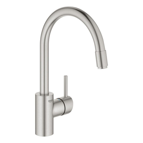 Grohe Concetto Keukenkraan - hoog - draaibare/uittrekbare uitloop - Brushed Supersteel (RVS) SW225325
