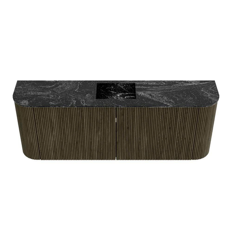 Mondiaz JOYA-DLUX 113.2cm toiletmeubel - ronding links en rechts kleur Shadow - Wastafel FAYE positie Midden Zonder kraangat kleur Lava. SW1422903