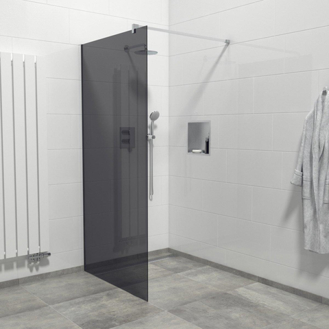Marenza Bellini Inloopdouche - 100x200cm - rookglas - chroom SW238186