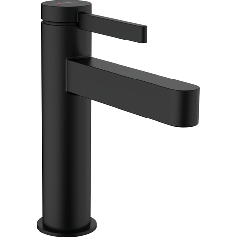 Hansgrohe Finoris 1 greeps wastafelkraan - 110 met afvoerplug - mat zwart SW651112