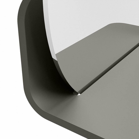 Mondiaz SPOT miroir – Ø 30 cm – avec tablette – Smoke (brun clair) SW1235617