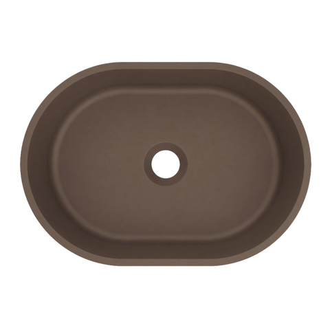 Arcqua Case Opbouw Waskom - ovaal - 40x28cm - mat chocola SW1584230