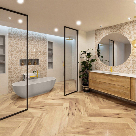 MONDIAZ ROCK Baignoire autoportante - 170x70cm - lin mat (beige) SW491562