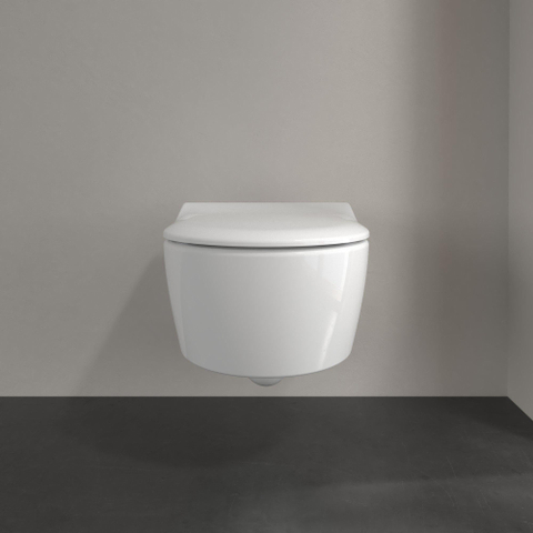 Villeroy & Boch Avento closetzitting slimseat - met deksel - met softclose en quick release - met RVS scharnieren - White Alpine (glans wit) SW60338