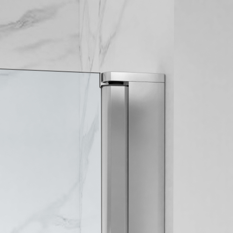 Fortifura Galeria Douchecabine - 60x140x200 - Profiel veiligheidsglas - antikalk - hoogglans chroom SW1444091
