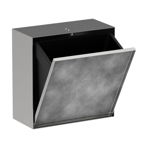 Hansgrohe XtraStoris Rock Poubelle - 30x30x14cm - porte carrelable - brushed stainless steel SW1590298