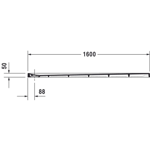 Duravit Stonetto Kunststof douchebak (Solid Surface) rechthoekig - 160x100x5cm - wit SW85970