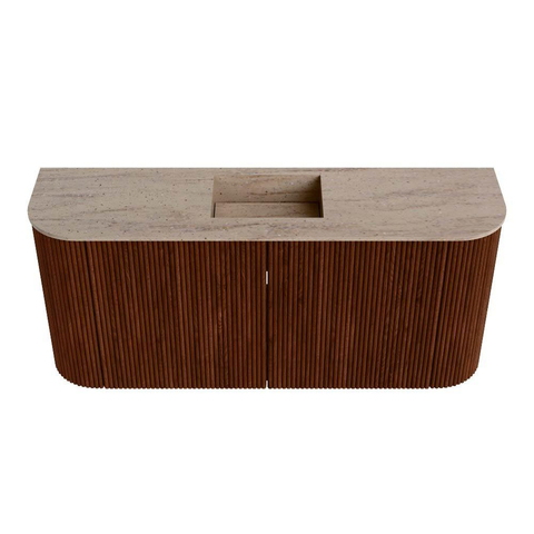 Mondiaz JOYA-DLUX 93.2cm toiletmeubel - ronding links en rechts kleur Ruby - Wastafel FAYE positie Midden 1 kraangat kleur Saba. SW1425631