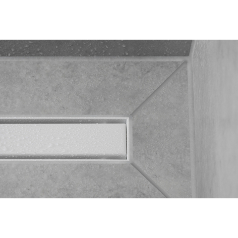 Hansgrohe RainDrain Match Douchegoot - 100cm - hoogte verstelbaar frame - mat wit SW1590438