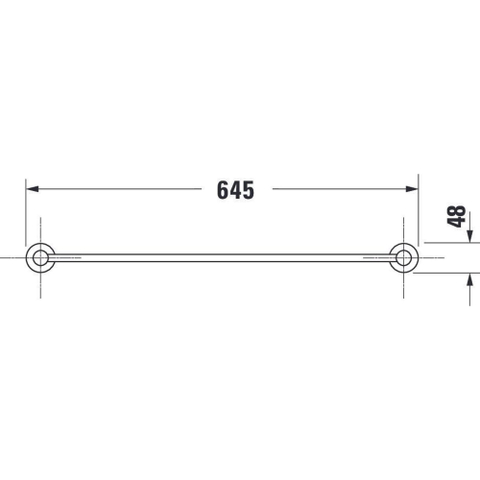 Duravit D-code Handdoekhouder - 60cm - hoogglans chroom GA49409