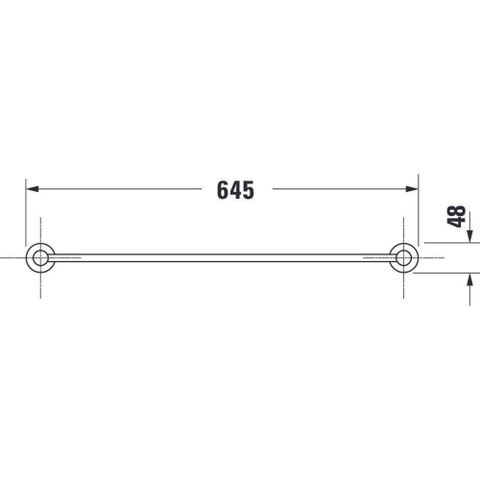 Duravit D Code Porte serviettes 60cm chrome GA49409