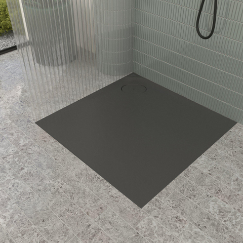 Villeroy & Boch Ecora douchebak - 90x90x3.5cm - hoekafvoer - anthracite (antraciet) SW1558874