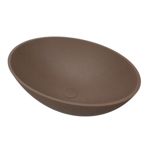 Arcqua Prince Opbouw Waskom - ovaal 49x34cm - mat chocola SW1584237