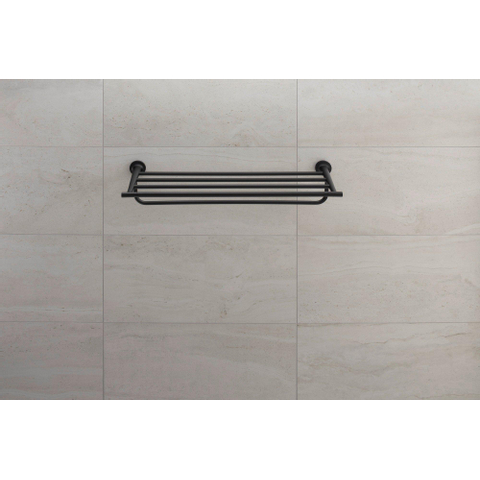 Duravit Starck T Handdoekhouder - 4 rijen - 61cm - mat zwart SW297093