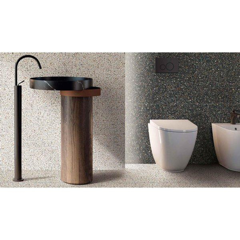 ÉCHANTILLON Ceralto Sienna Carrelage sol et mur 90x90cm 9mm rectifié R10 grès cérame Dots Multi noir SW911805
