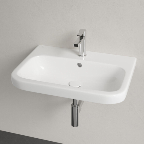 Villeroy & Boch Architectura wastafel - 65x47cm - met kraangat - met overloop cermic+ - White Alpine (glans wit) 1025251