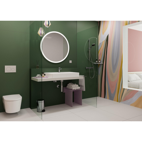 Hansgrohe Vernis Blend Eengreeps wastafelmengkraan - 100 - coolstart - met PopUp - trekwaste - hoogglans chroom SW642522