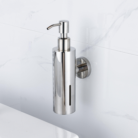 Fortifura Calvi zeepdispenser - wand - rond - chroom OUTLETSTORE STORE43568
