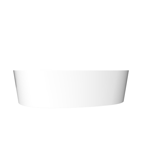 Arcqua Rocker Waskom - opbouw - organisch - links - 50x37cm - glans wit SW976311