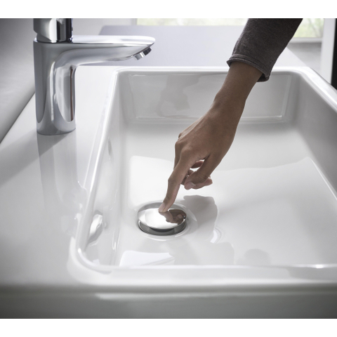 Hansgrohe Logis 1 greeps wastafelkraan - 70 met afvoerplug - hoogglans chroom 0605642