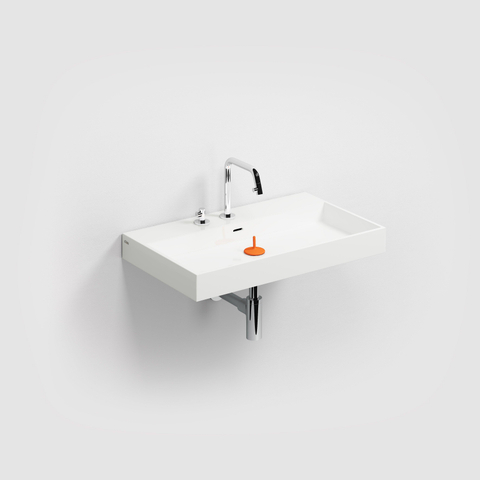 Clou Wash Me lavabo 70x42cm sans bonde pierre minérale Blanc SW9250