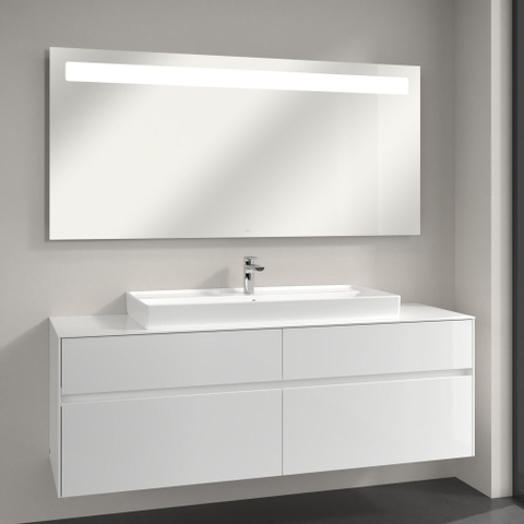 Villeroy & Boch More To See spiegel met geïntegreerde LED verlichting horizontaal 3 voudig dimbaar 160x75x4.7cm 1024973