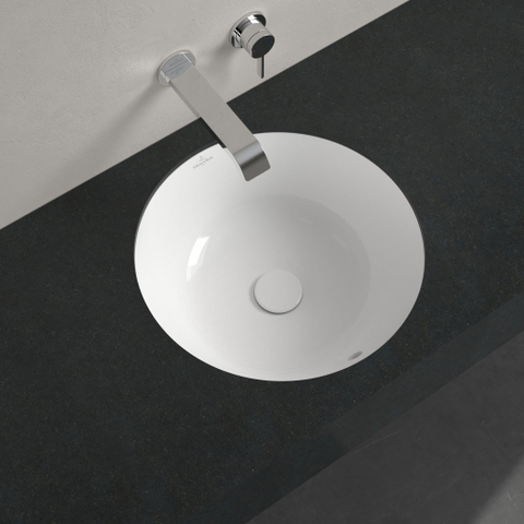 Villeroy & Boch Architectura onderbouwwastafel - 45x45cm - zonder kraangat - met overloop - White Alpine (glans wit) SW762358
