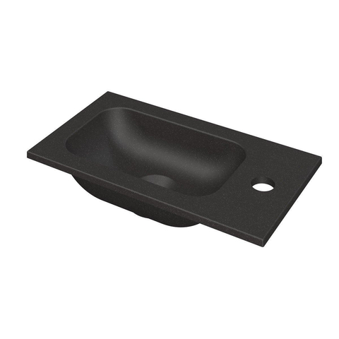 INK Enter Fontein - 40x22x1cm - 1 kraangat - Quartz zwart SW693125