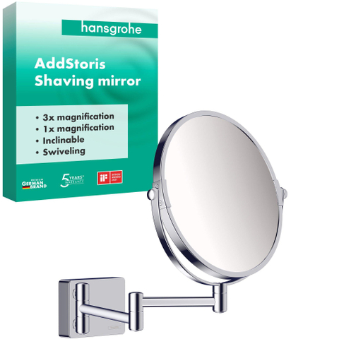 Hansgrohe Addstoris Make-up - spiegel 3x vergroting - hoogglans chroom SW651363