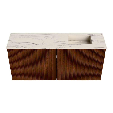 Mondiaz JOYA-DLUX 90cm meuble de toilette - couleur Ruby - Lavabo FAYE position Droite Sans trou de robinet couleur Nata. SW1425444