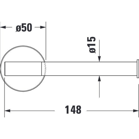 Duravit Starck T Toiletrolhouder - zonder klep - hoogglans chroom SW297070
