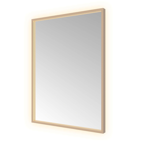 Hotbath &MORE Spiegel - 60x80cm - direct en indirect LED - color changing - spiegelverwarming - met afstandsbediening - PVD - geborsteld koper SW1246064