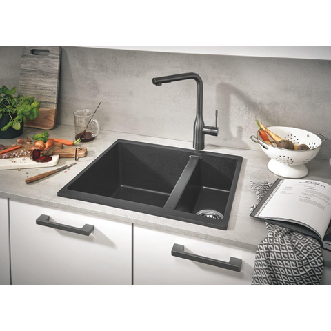 Grohe Essence New Keukenkraan - hoog - draaibare/uittrekbare uitloop - brushed hard graphite (antraciet) SW97572