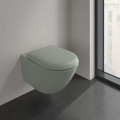 Villeroy & Boch Antao wandcloset - diepspoel - zonder spoelrand - met TwistFlush CeramicPlus - Morning Green (mat groen) SW917881