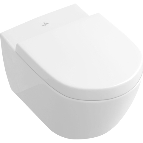 Villeroy & Boch Subway 2.0 wandcloset - 37.5x56.5cm - met spoelrand - diepspoel - White Alpine (glans wit) 0124005