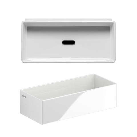 Clou New Flush lave-mains 38x18cm sans plage de robinetterie céramique blanc brillant SW106240