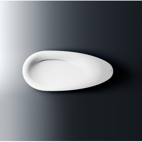 Clou First lave-mains 84x11cm sans trou de robinet Aluite Blanc mat SW9233
