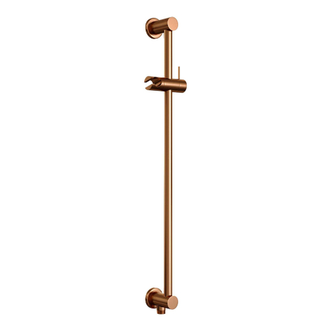 Brauer Copper Edition Regendoucheset inbouw - hoofddouche 20cm - 3 gladde knoppen - rechte wandarm - glijstang - handdouche rond 3 standen - PVD - geborsteld koper SW374498