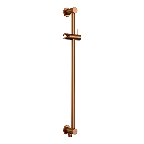 Brauer Copper Edition Regendouchesets inbouw - hoofddouche 20cm - Wandarm - glijstang - met inbouwdeel - Gladde knoppen - handdouche Rond 3 standen - PVD - geborsteld koper SW538403