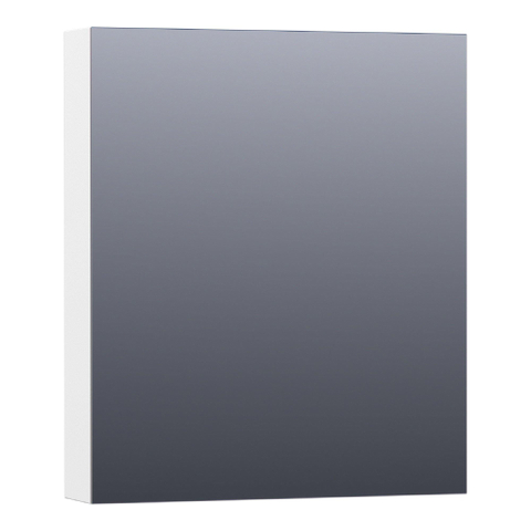BRAUER Impress armoire de toilette - 60x70x15cm - sans éclairage - avec 1 porte miroir double face pivotante à droite - blanc mat SW392986